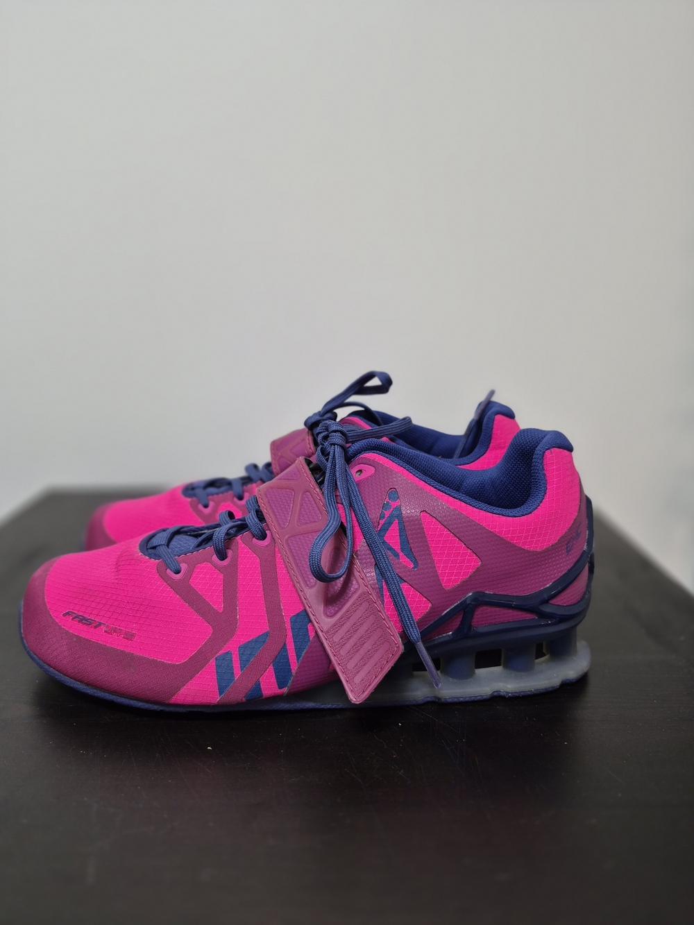 Women's Athletic Lifting Shoes in Bright Pink and Navy